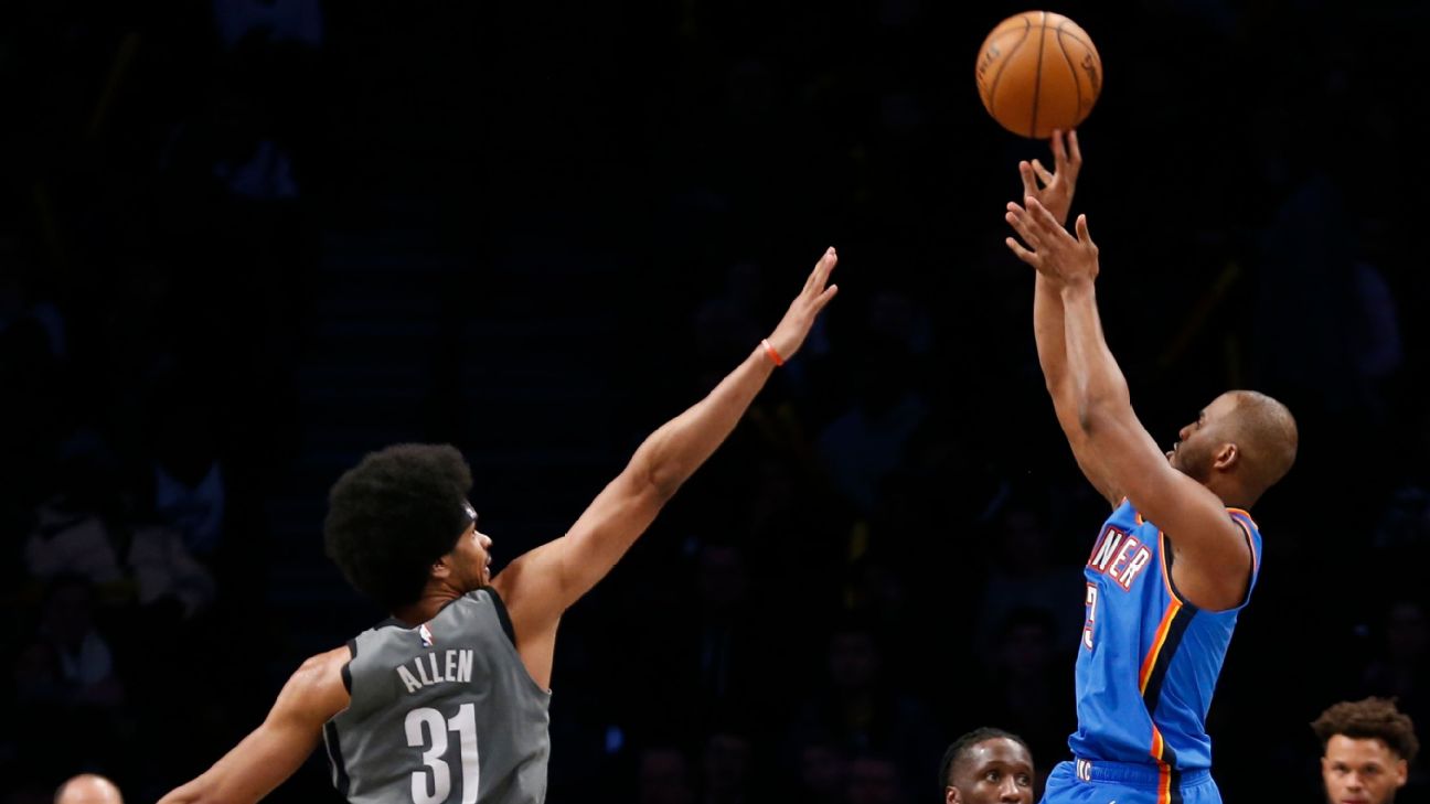 Chris Paul's clutch shooting for OKC pushes Nets' skid to 7 games ...