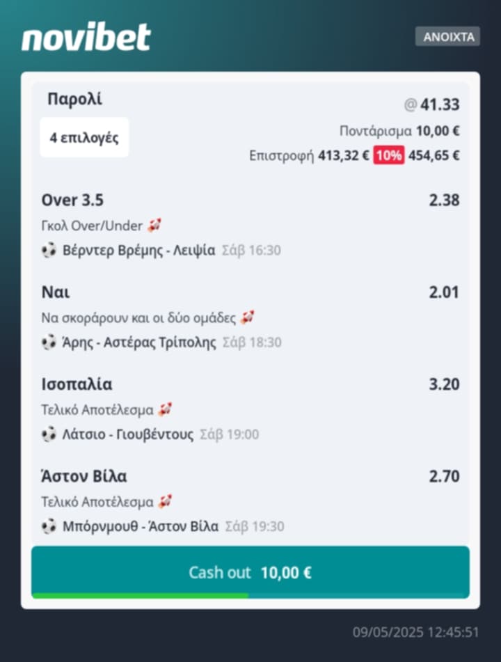 acca boost novibet betslip 1005