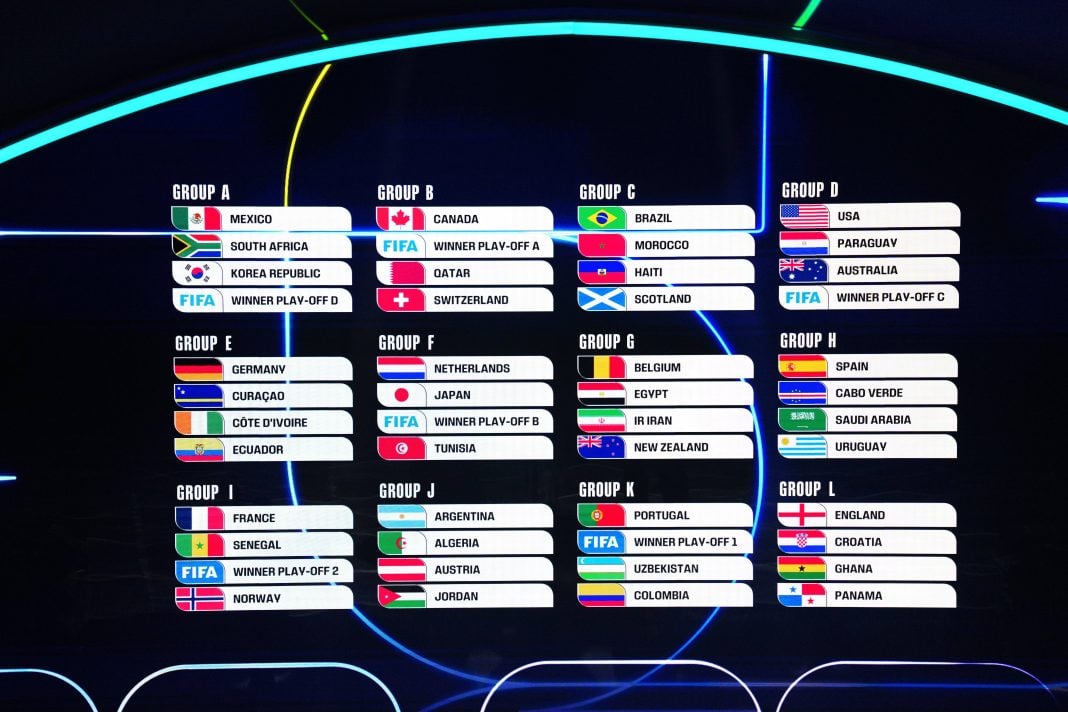 Κλήρωση ομίλων για το Μουντιάλ 2026 κατά τη διάρκεια της επίσημης τελετής της FIFA